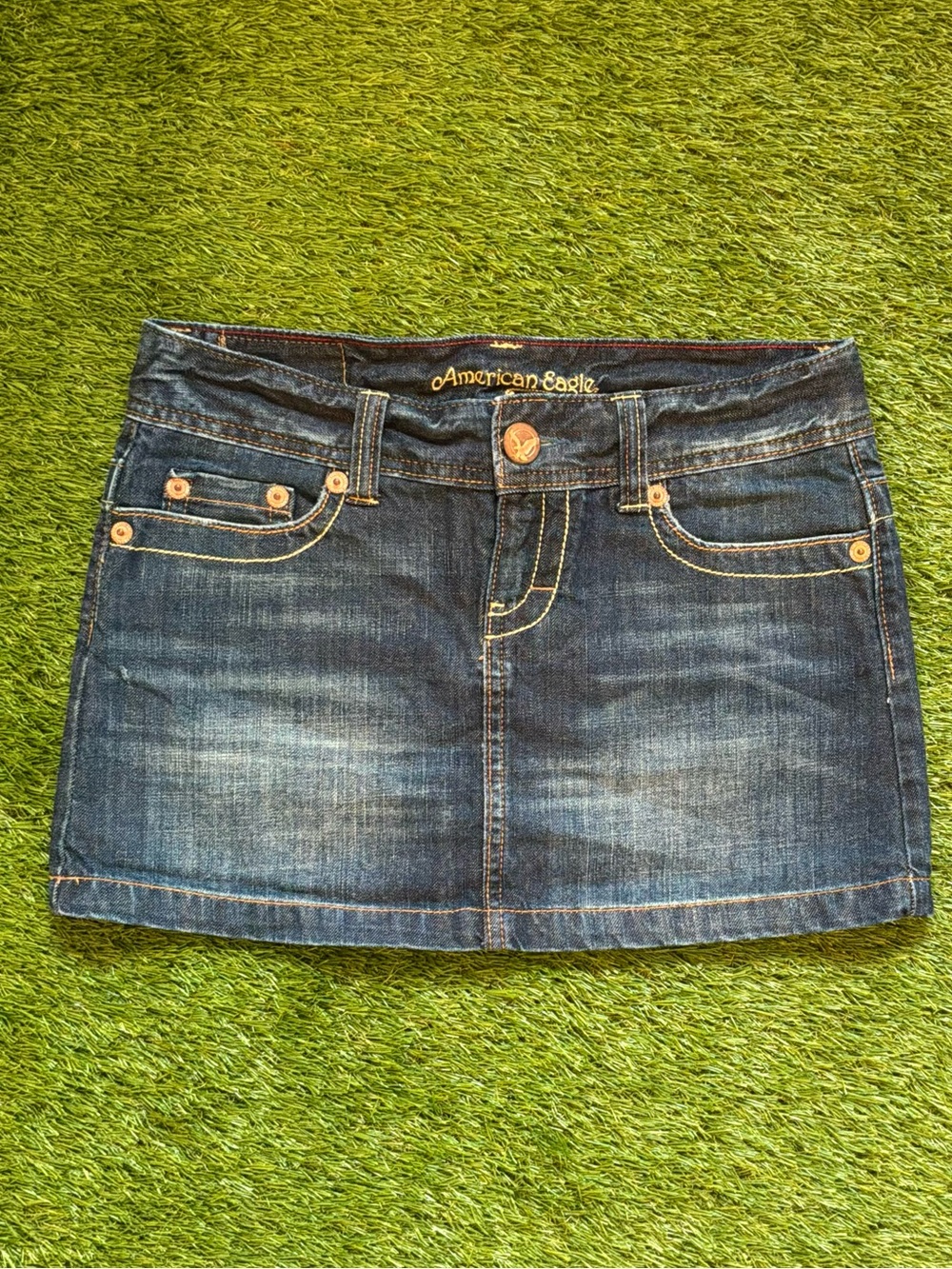 Vintage American Eagle Denim Mini Skirt Size 2
